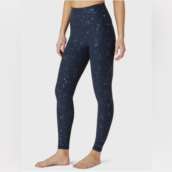 Beyond Yoga Pants - Beyond Yoga Starry Night SoftShine High Waisted Midi Leggings Small Black